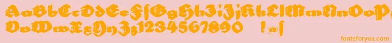 Bigella Font – Orange Fonts on Pink Background