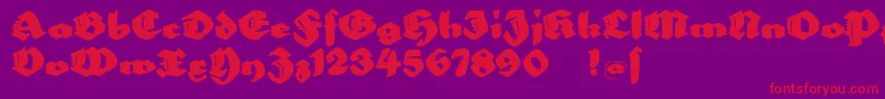 Bigella Font – Red Fonts on Purple Background