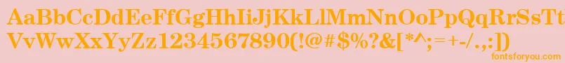 CenturyschtBold Font – Orange Fonts on Pink Background