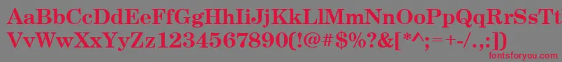 CenturyschtBold-Schriftart – Rote Schriften auf grauem Hintergrund