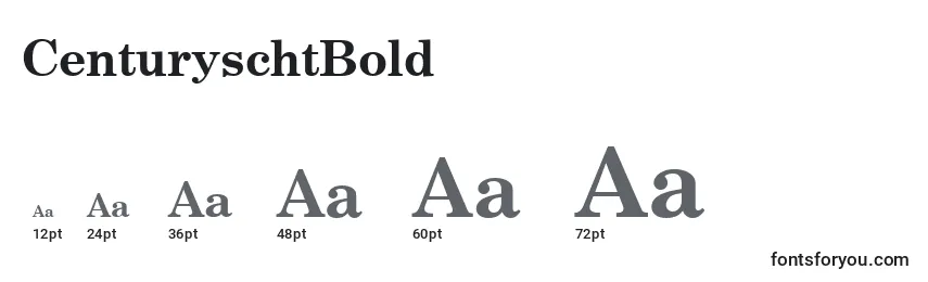 CenturyschtBold Font Sizes
