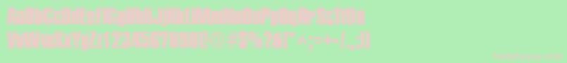 PlakettefourRegular Font – Pink Fonts on Green Background