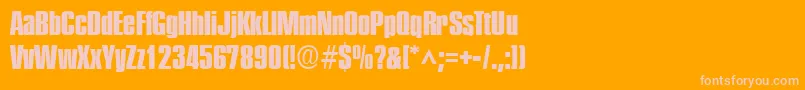 PlakettefourRegular Font – Pink Fonts on Orange Background