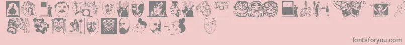 Saiba mais sobre a fonte Dramaandco Fonte Dramaandco – fontes cinzas em um fundo rosa