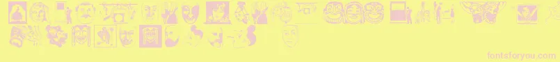 More about Dramaandco Font Dramaandco Font – Pink Fonts on Yellow Background