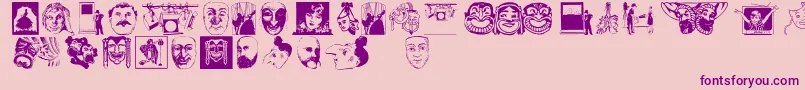 Подробнее о шрифте Dramaandco Шрифт Dramaandco – фиолетовые шрифты на розовом фоне