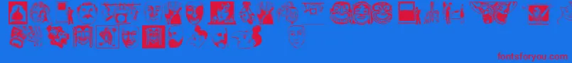Lisätietoja Dramaandco-fontista Dramaandco-fontti – punaiset fontit sinisellä taustalla