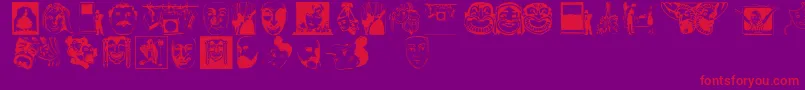 Weitere Informationen zur Dramaandco-Schriftart Dramaandco-Schriftart – Rote Schriften auf violettem Hintergrund