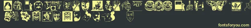 Dramaandco Font – Yellow Fonts on Black Background