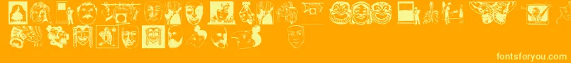 En savoir plus sur la police Dramaandco Police Dramaandco – polices jaunes sur fond orange