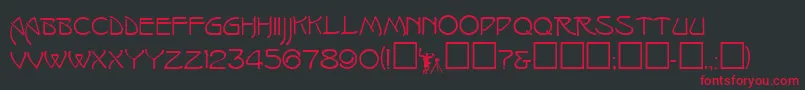 Isadoracaps Font – Red Fonts on Black Background