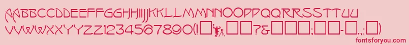 Isadoracaps Font – Red Fonts on Pink Background