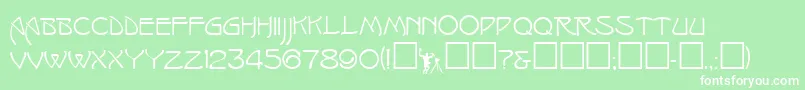 Isadoracaps Font – White Fonts on Green Background