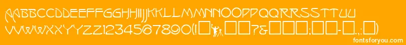 Isadoracaps Font – White Fonts on Orange Background