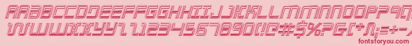 ElectionDay3DItalic-Schriftart – Rote Schriften auf rosa Hintergrund
