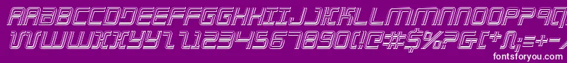 ElectionDay3DItalic Font – White Fonts on Purple Background