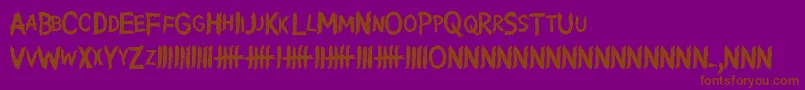 WritingWithoutInk-Schriftart – Braune Schriften auf violettem Hintergrund