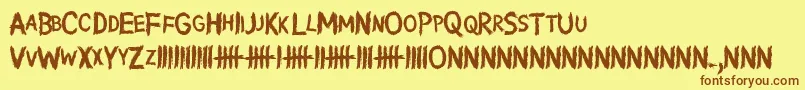 Шрифт WritingWithoutInk – коричневые шрифты на жёлтом фоне