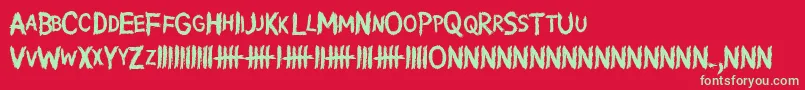 Czcionka WritingWithoutInk – zielone czcionki na czerwonym tle