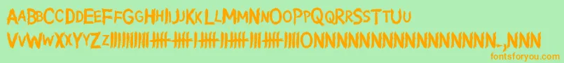 Шрифт WritingWithoutInk – оранжевые шрифты на зелёном фоне