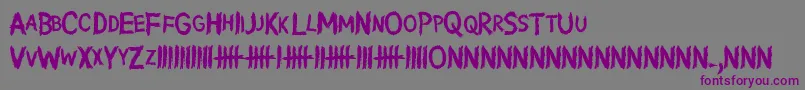 WritingWithoutInk-Schriftart – Violette Schriften auf grauem Hintergrund