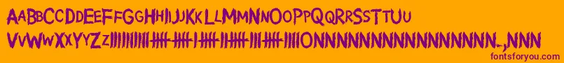 Police WritingWithoutInk – polices violettes sur fond orange