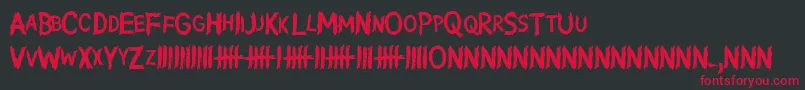Police WritingWithoutInk – polices rouges sur fond noir