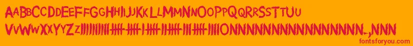 WritingWithoutInk Font – Red Fonts on Orange Background