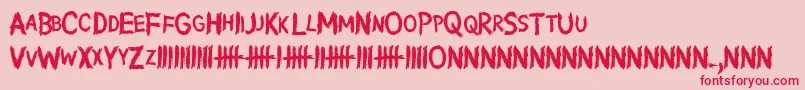 WritingWithoutInk Font – Red Fonts on Pink Background