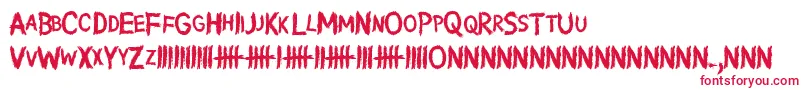WritingWithoutInk Font – Red Fonts on White Background
