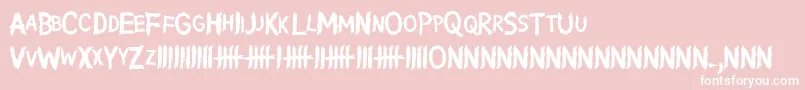 WritingWithoutInk-Schriftart – Weiße Schriften auf rosa Hintergrund