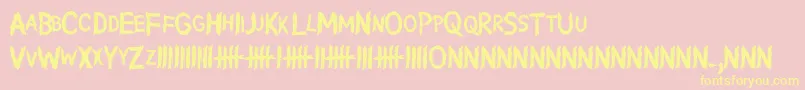 WritingWithoutInk Font – Yellow Fonts on Pink Background