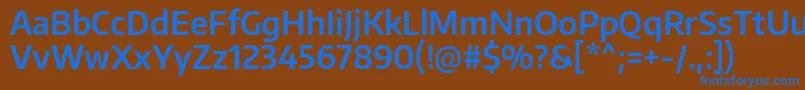 EncodesansnarrowSemibold Font – Blue Fonts on Brown Background