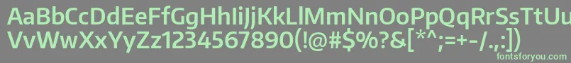 Czcionka EncodesansnarrowSemibold – zielone czcionki na szarym tle