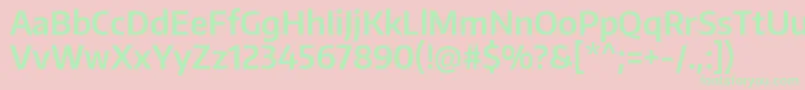 EncodesansnarrowSemibold Font – Green Fonts on Pink Background