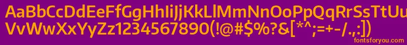 EncodesansnarrowSemibold Font – Orange Fonts on Purple Background