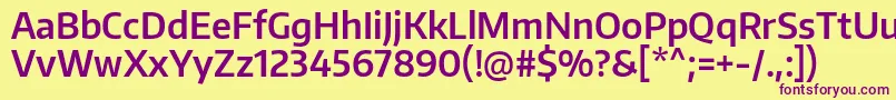 Шрифт EncodesansnarrowSemibold – фиолетовые шрифты на жёлтом фоне