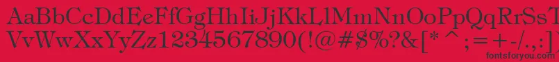 TiffanyLightBt Font – Black Fonts on Red Background