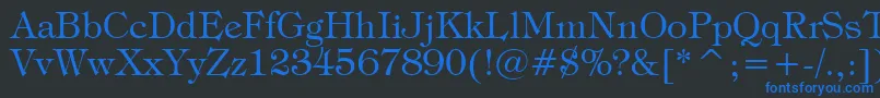 TiffanyLightBt Font – Blue Fonts on Black Background