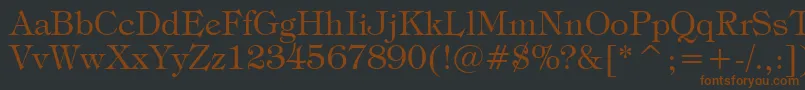 Шрифт TiffanyLightBt – коричневые шрифты на чёрном фоне