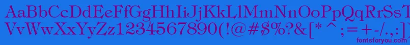 TiffanyLightBt Font – Purple Fonts on Blue Background