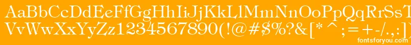 TiffanyLightBt Font – White Fonts on Orange Background