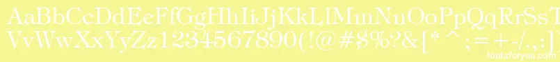 TiffanyLightBt Font – White Fonts on Yellow Background