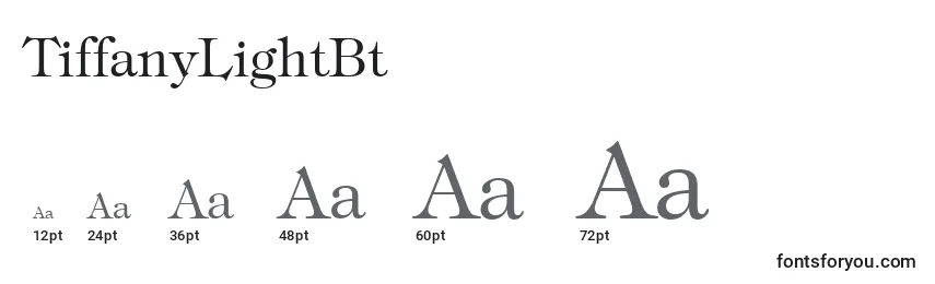 Размеры шрифта TiffanyLightBt