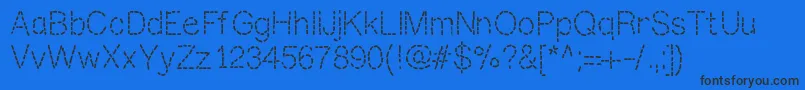 Mixstitch Font – Black Fonts on Blue Background