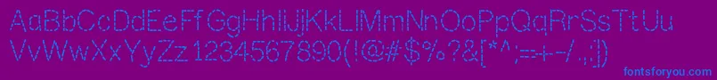 Mixstitch Font – Blue Fonts on Purple Background