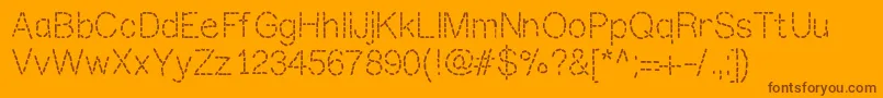 Mixstitch Font – Brown Fonts on Orange Background