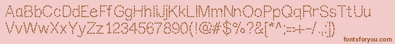 Mixstitch Font – Brown Fonts on Pink Background