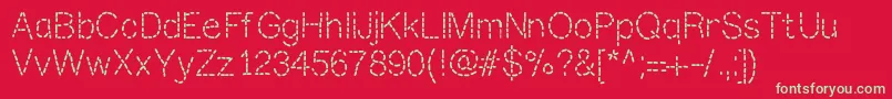 Mixstitch Font – Green Fonts on Red Background