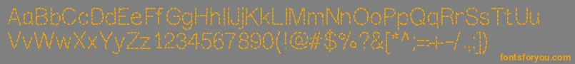 Mixstitch Font – Orange Fonts on Gray Background